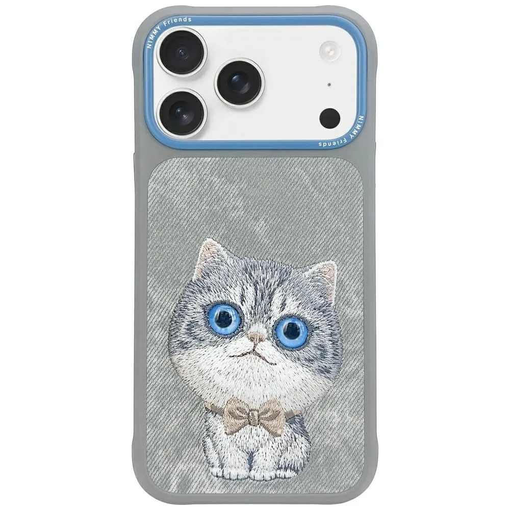 Etui Nimmy Big Eyed Pet 2.0 Cat do iPhone 17 Pro Szary