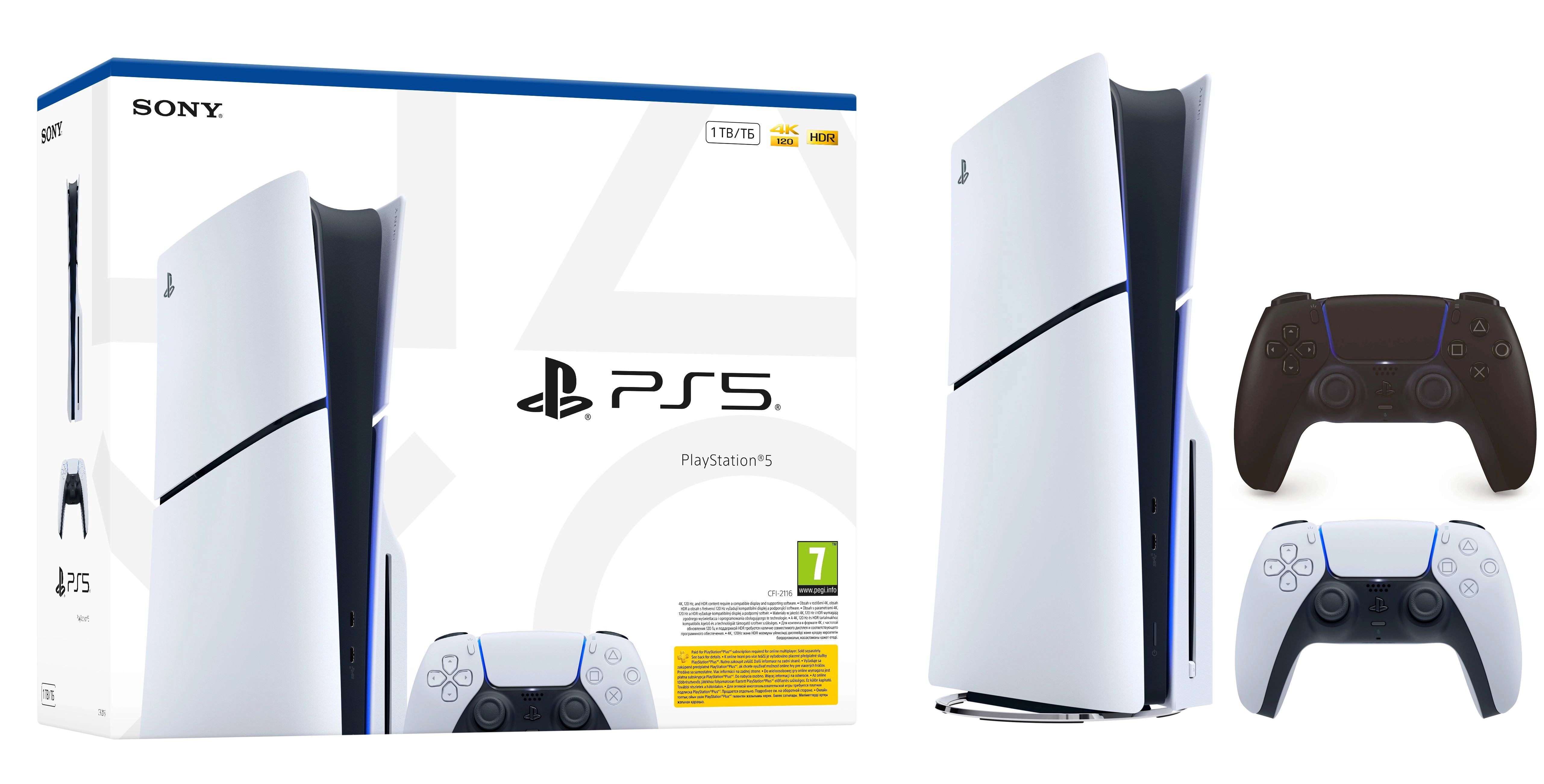 Konsola Sony PlayStation 5 Slim E Chassis (PS5) 1TB z napędem + Dodatkowy Pad Czarny
