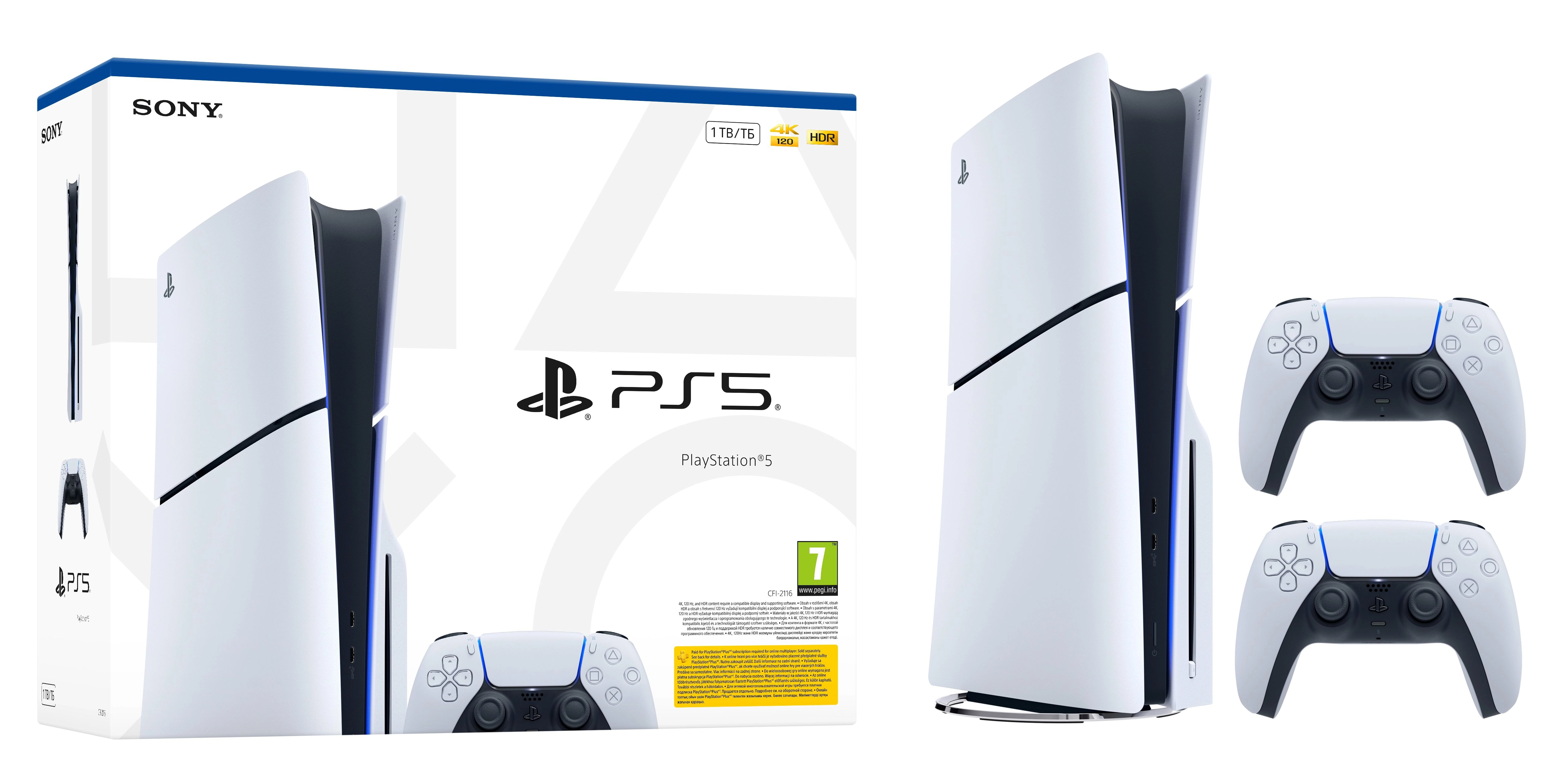Konsola Sony PlayStation 5 Slim E Chassis (PS5) 1TB z napędem + Dodatkowy Pad