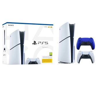 Konsola Sony PlayStation 5 Slim E Chassis (PS5) 1TB z napędem + Dodatkowy Pad Wieczorny kobalt