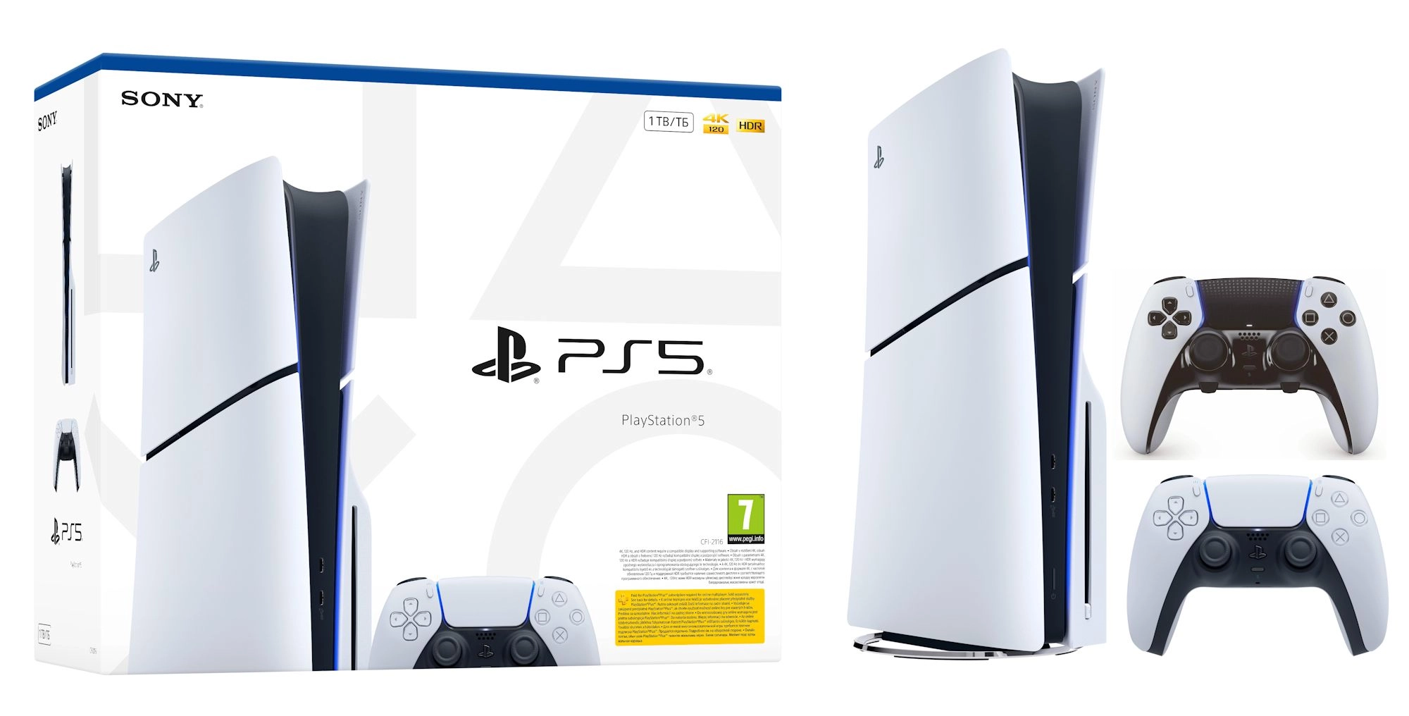 Konsola Sony PlayStation 5 Slim E Chassis (PS5) 1TB z napędem + Pad DualSense Edge