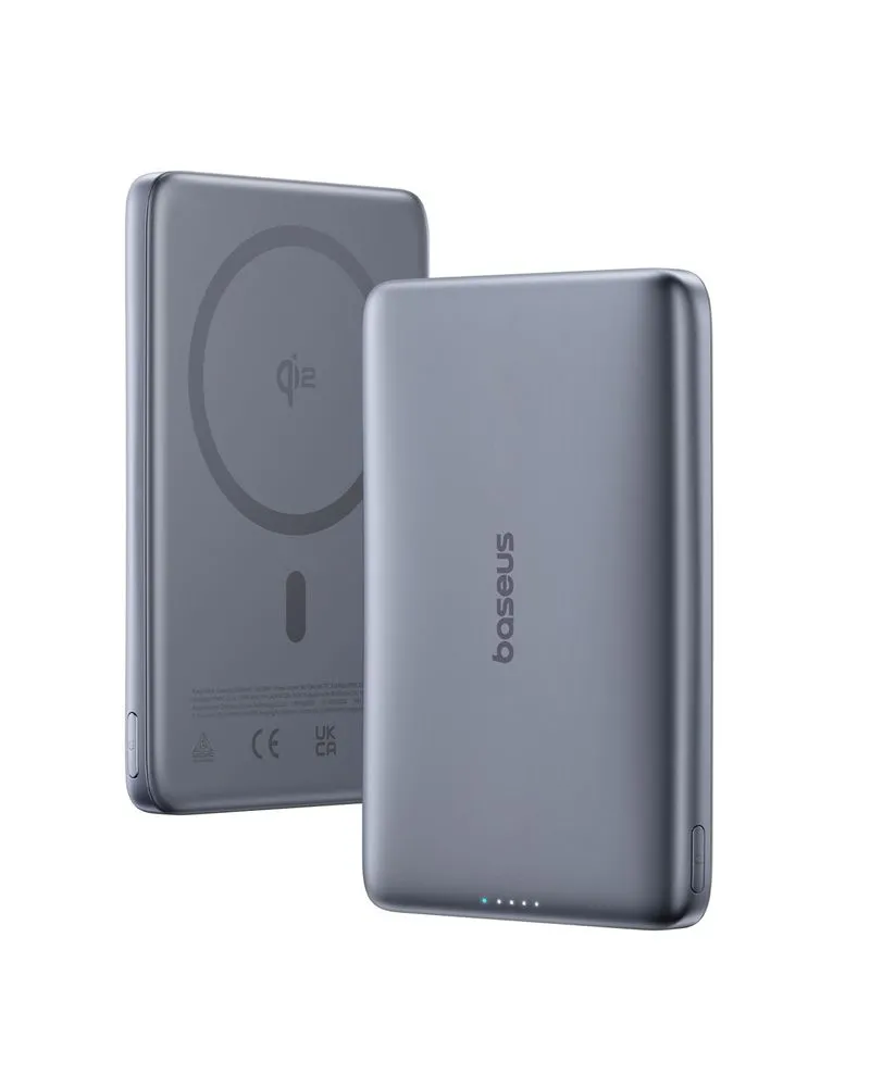 Powerbank Baseus PicoGo AM41 Ultra-Slim Qi2 Magnetic 10000mAh 27W Szary