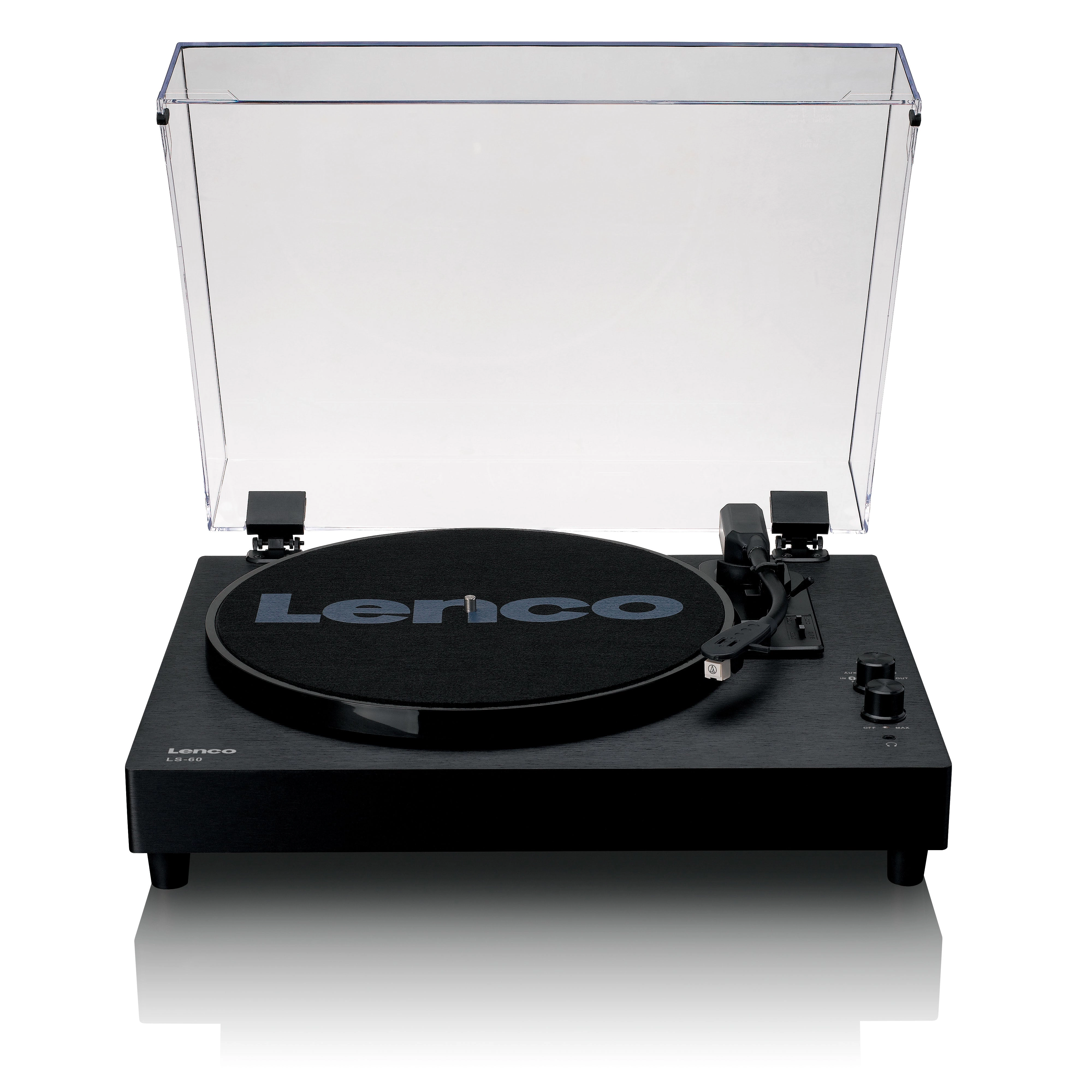 Gramofon Lenco LS-60BK Manualny Napęd paskowy Przedwzmacniacz Bluetooth