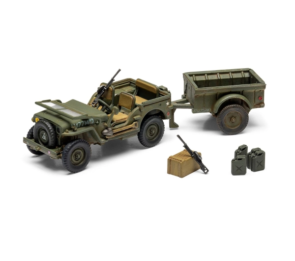 Airfix A55117A Gift Set Samochód Willys MB Jeep Skala 1:72