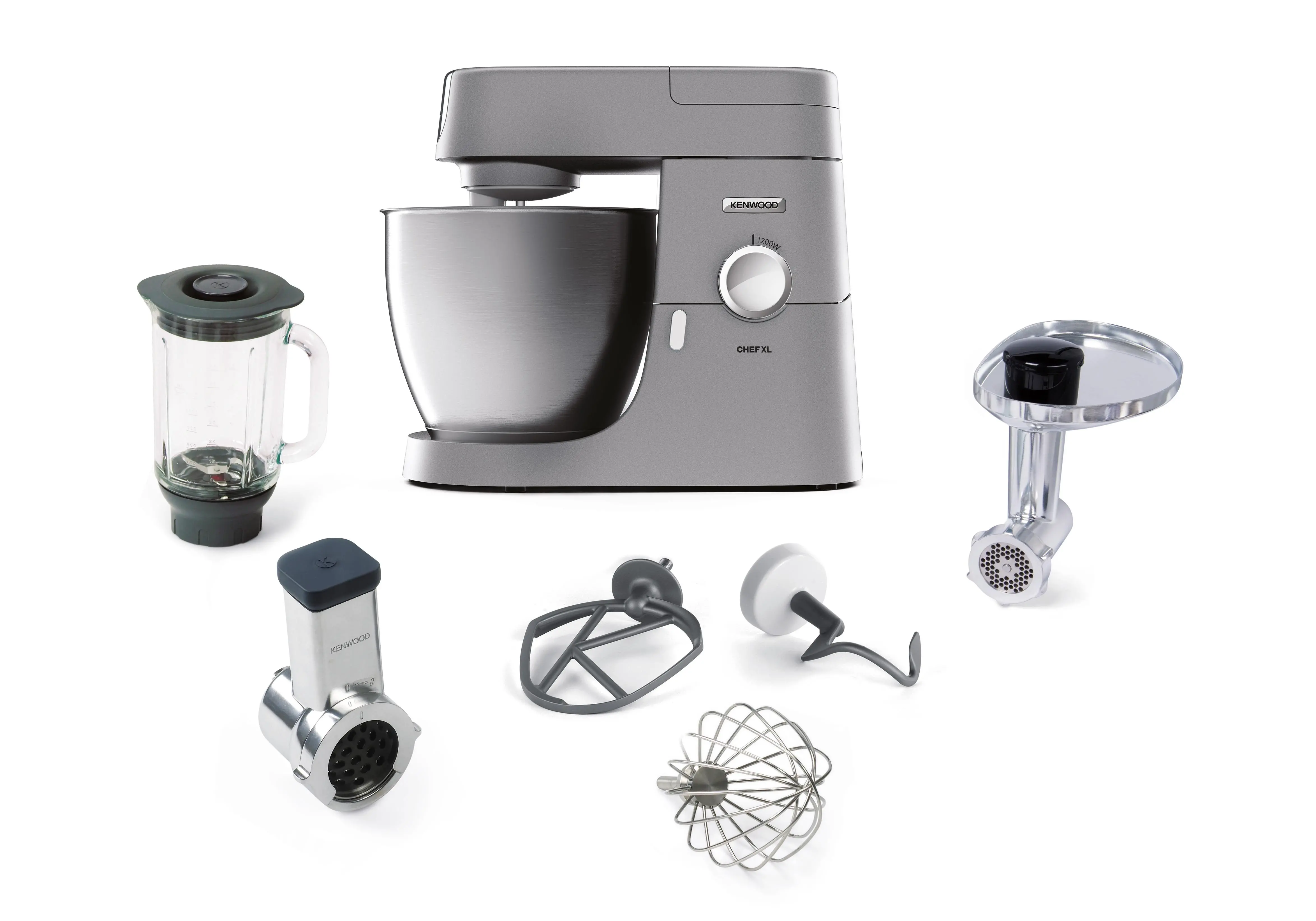 Robot kuchenny Kenwood KVL4220 Z szatkownicą z 5 bębnami Maszynką z 3 sitami Blenderem kielichowym