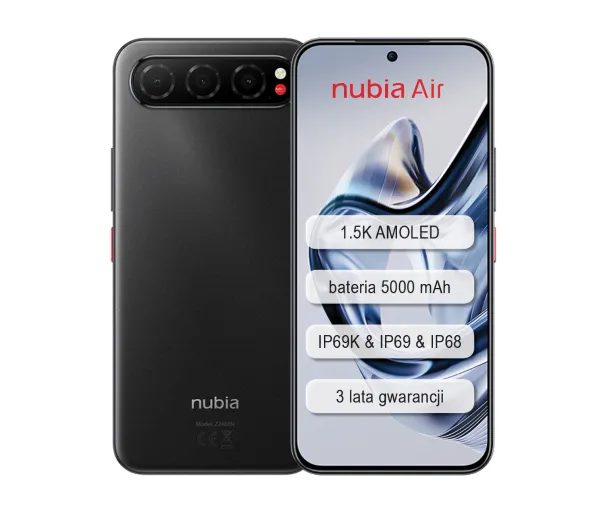 Smartfon NUBIA Air 5G 8/256GB 6.78" 120Hz Tytanowy czarny