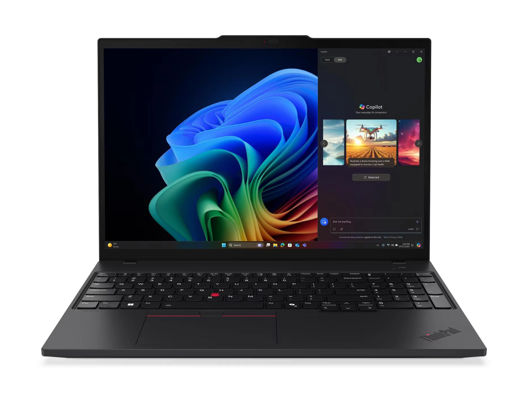 Laptop biznesowy Lenovo ThinkPad T16 Gen 4 16" Ryzen AI 7 Pro 350 32GB RAM 1TB Dysk SSD Win11 Pro Czarny Funkcje AI