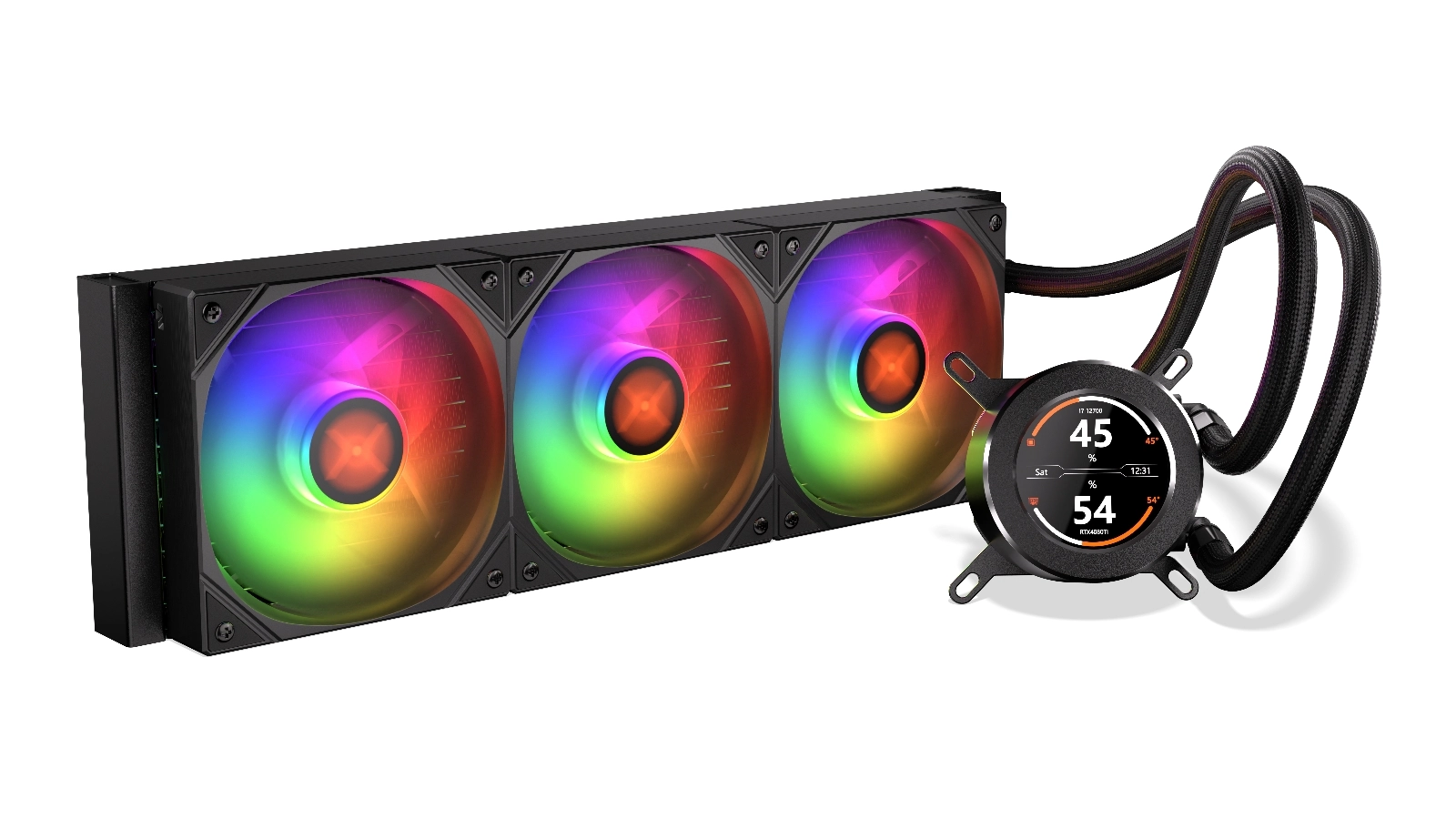 Chłodzenie Krux HydroGlance 360 ARGB LCD Czarny