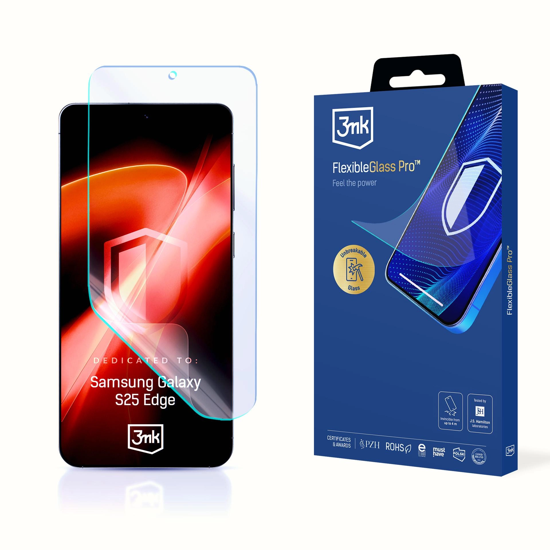 Szkło hybrydowe 3mk FlexibleGlass Pro do Samsung Galaxy S25 Edge