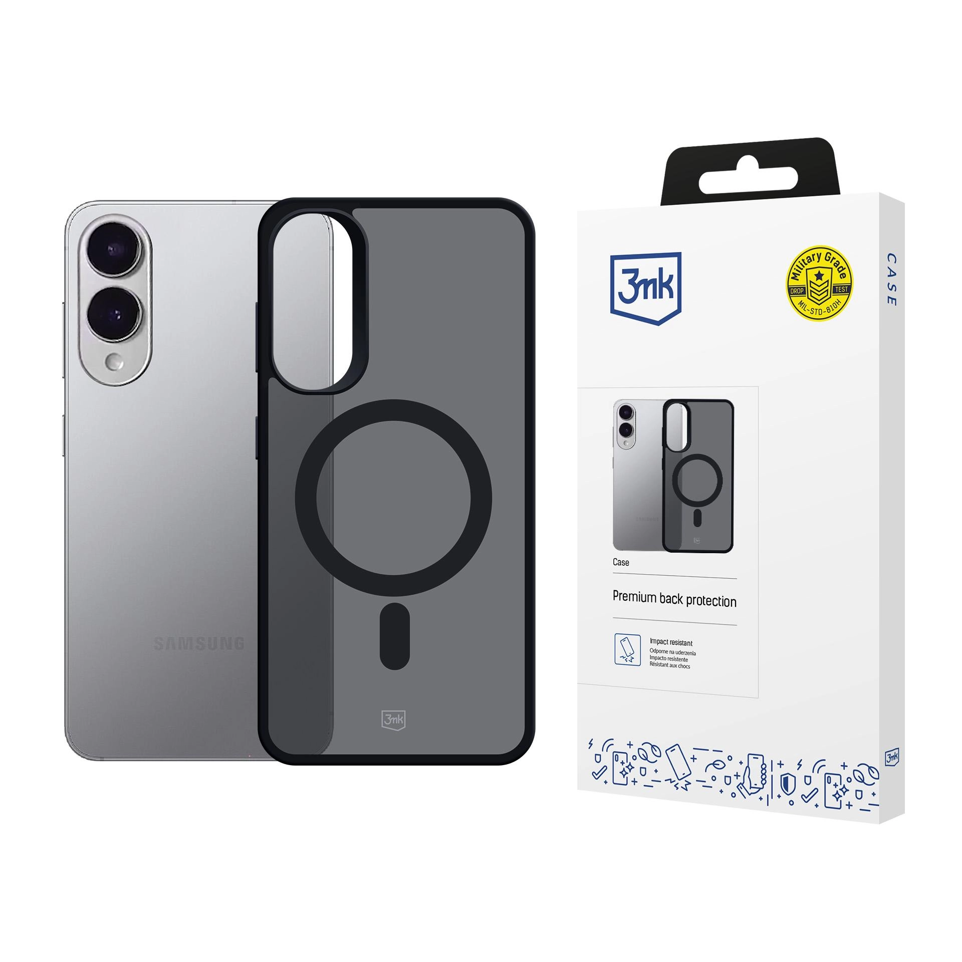 Etui 3mk Smoke MagCase do Samsung Galaxy S25 Edge Czarny