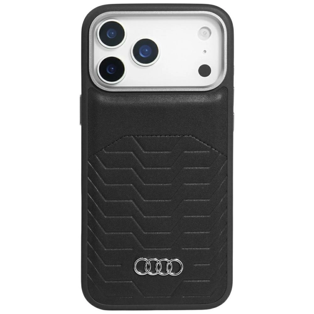Etui AUDI Synthetic Leather MagSafe do iPhone 17 Pro Czarny