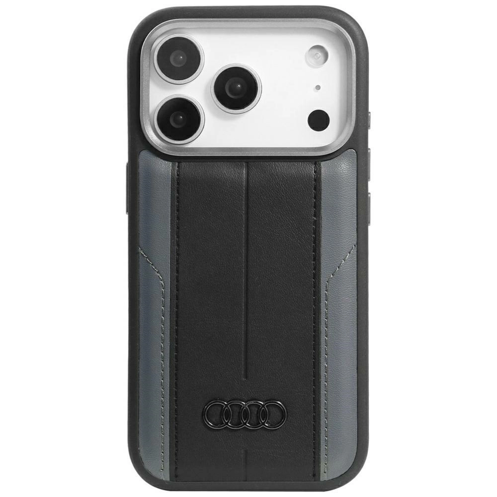 Etui AUDI Synthetic Leather MagSafe do iPhone 17 Pro Czarny