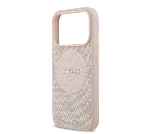 Guess 4G Circle Classic Logo MagSafe do iPhone 17 Pro Różowy