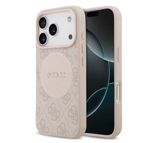 Guess 4G Circle Classic Logo MagSafe do iPhone 17 Pro Różowy