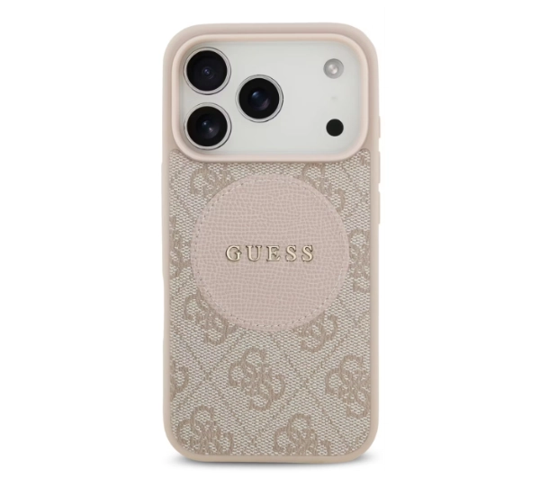 Guess 4G Circle Classic Logo MagSafe do iPhone 17 Pro Różowy