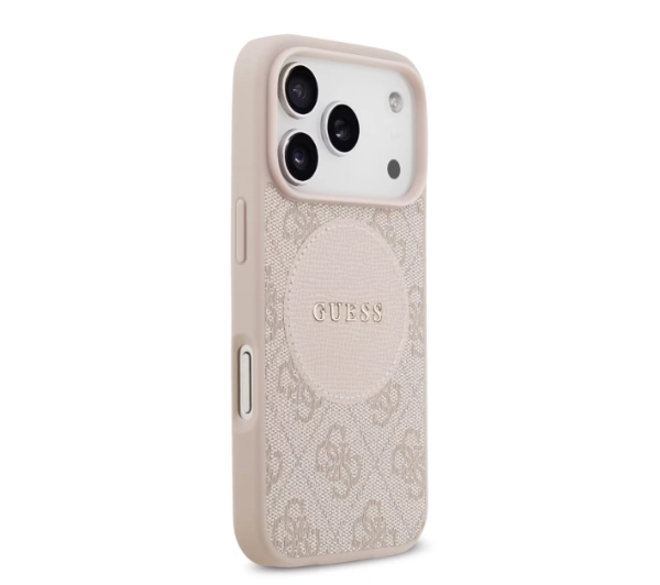 Guess 4G Circle Classic Logo MagSafe do iPhone 17 Pro Różowy