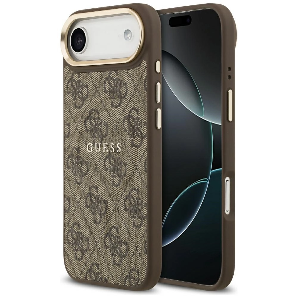 Etui Guess 4G PU Classic Logo MagSafe do iPhone Air Brązowy