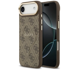 Etui Guess 4G PU Classic Logo MagSafe do iPhone Air Brązowy