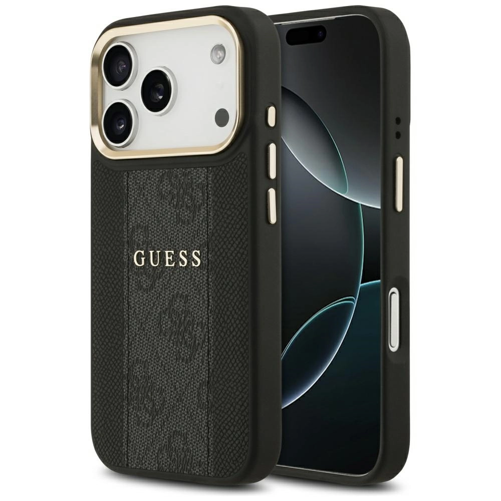 Etui Guess 4G Stripe MagSafe do iPhone 17 Pro czarny