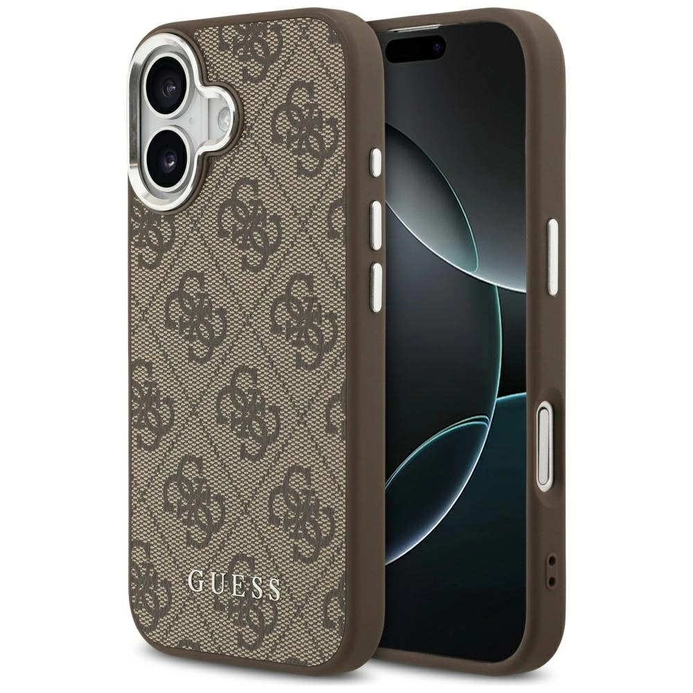 Etui Guess 4G Classic Logo MagSafe do iPhone 17 Brązowy