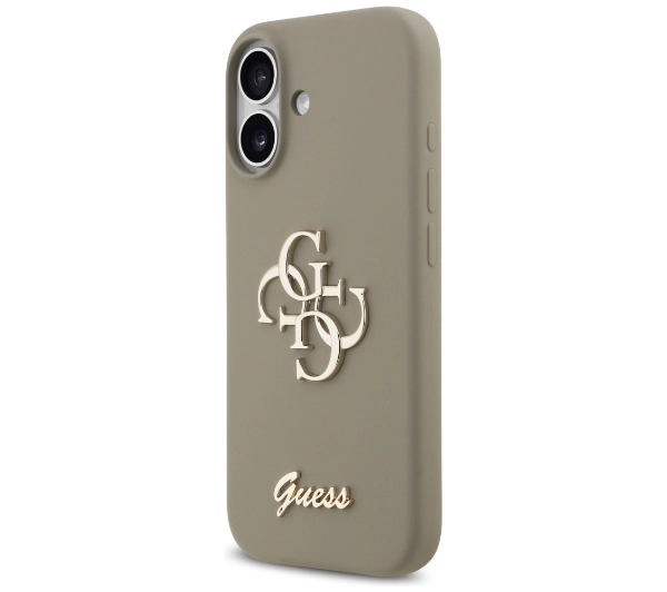 Guess Silicone Big 4G Script do iPhone 17 brązowy