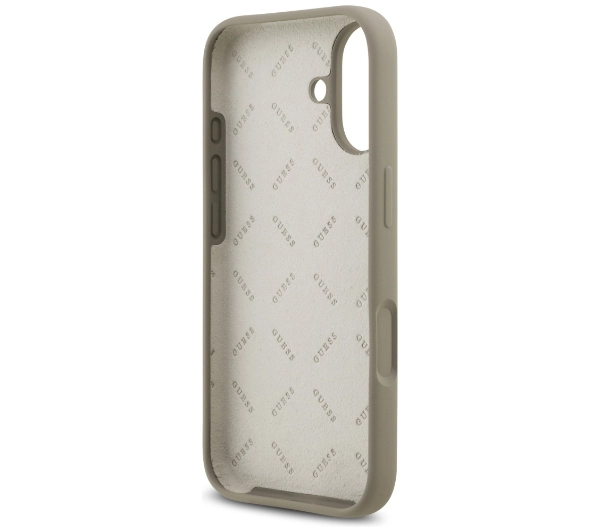 Guess Silicone Big 4G Script do iPhone 17 brązowy