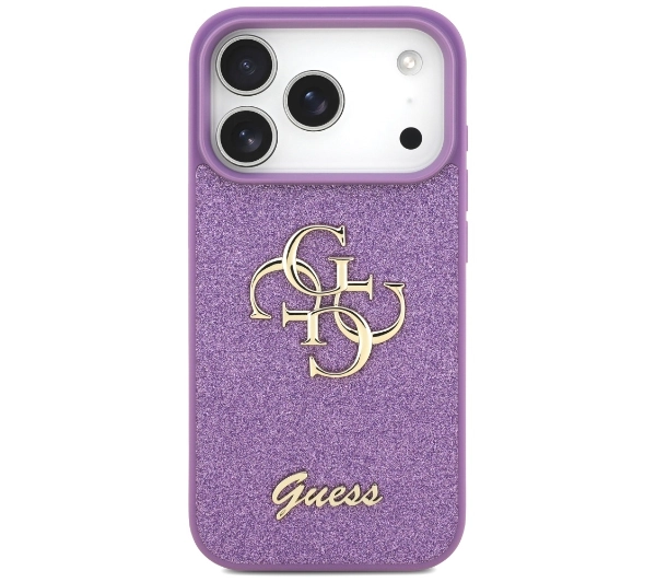 Guess Fixed Glitter Big 4G do iPhone 17 Pro liliowy