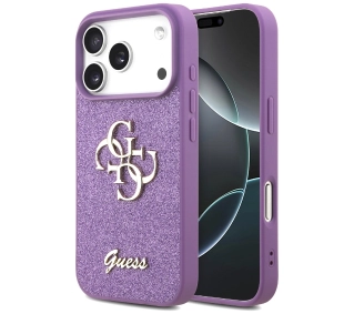 Guess Fixed Glitter Big 4G do iPhone 17 Pro liliowy