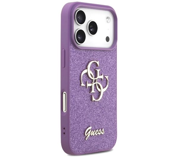 Guess Fixed Glitter Big 4G do iPhone 17 Pro liliowy
