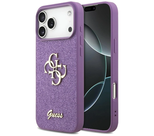 Guess Fixed Glitter Big 4G do iPhone 17 Pro Max liliowy