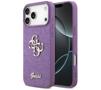 Etui Guess Fixed Glitter Big 4G do iPhone 17 Pro Max liliowy