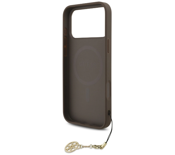 Guess 4G Charms Collection MagSafe do iPhone 17 Pro Max Brązowy