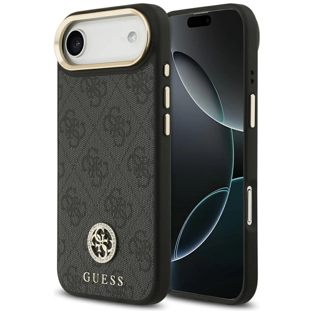 Etui Guess 4G Strass Logo MagSafe do iPhone Air Czarny