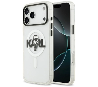 Karl Lagerfeld IML Karl Sketch Logo MagSafe do iPhone 17 Pro Max Przezroczysty