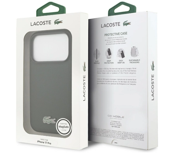 Lacoste Petit Pique Lacquer Logo MagSafe do iPhone 17 Pro sinople