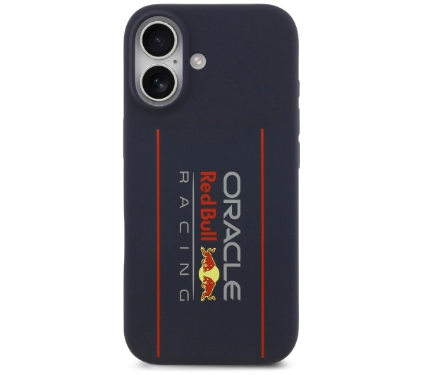 Red Bull Racing Silicone Oversize Vertical Logo MagSafe do iPhone 17 Granatowy