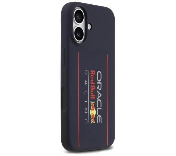 Red Bull Racing Silicone Oversize Vertical Logo MagSafe do iPhone 17 Granatowy