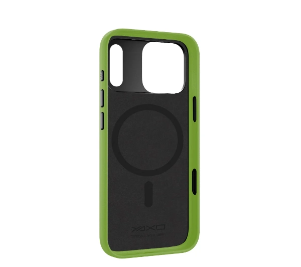 Yaxo Leather Gear Slim Case MagSafe do iPhone 17 Pro Max Zielony