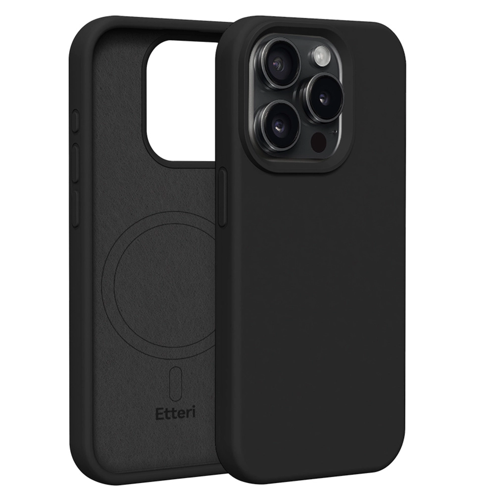 Etui Etteri Silicone Case do iPhone 15 Pro Czarny