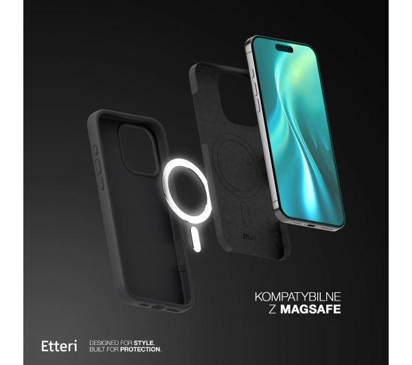 Etteri Silicone Case do iPhone 14 Czarny
