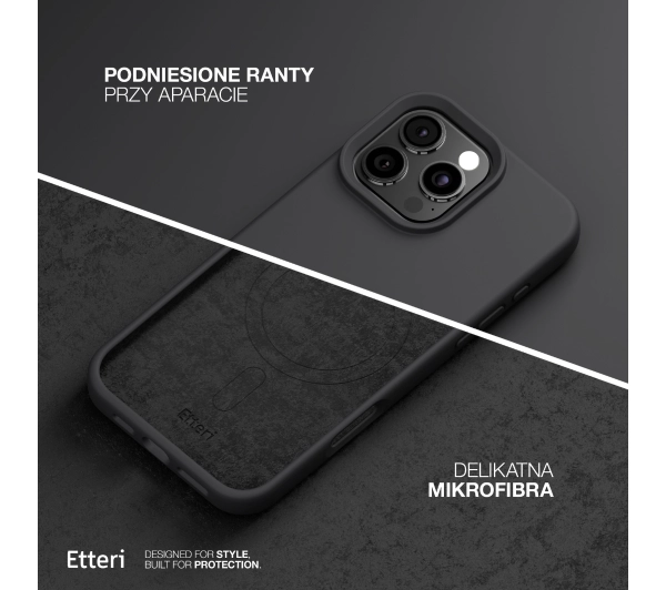 Etteri Silicone Case do iPhone 14 Czarny