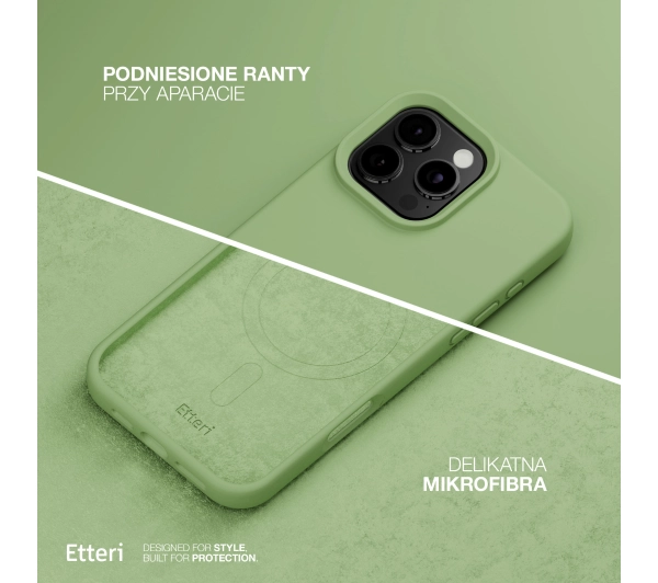 Etteri Silicone Case do iPhone 16 Pro Max Zielony