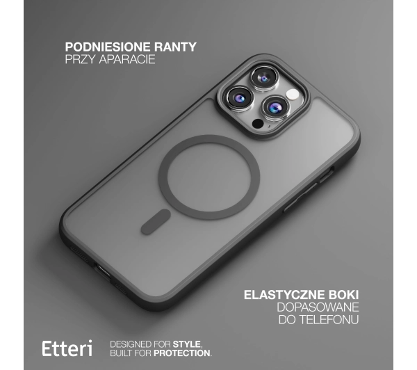 Etteri Matt Mag do iPhone 16 Pro 6,3 Czarny