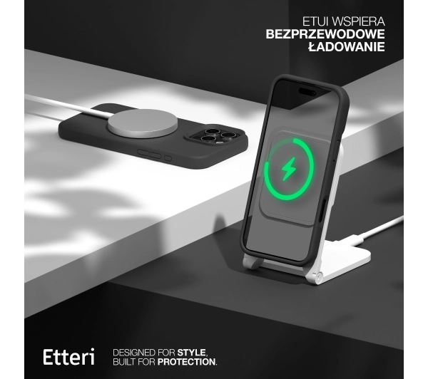 Etteri Silicone Case do iPhone 16 Pro Max Czarny