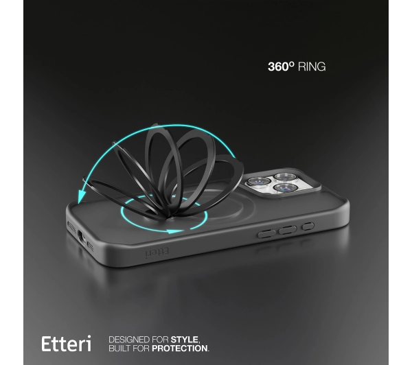 Etteri Matt Mag Ring do iPhone 17 Czarny
