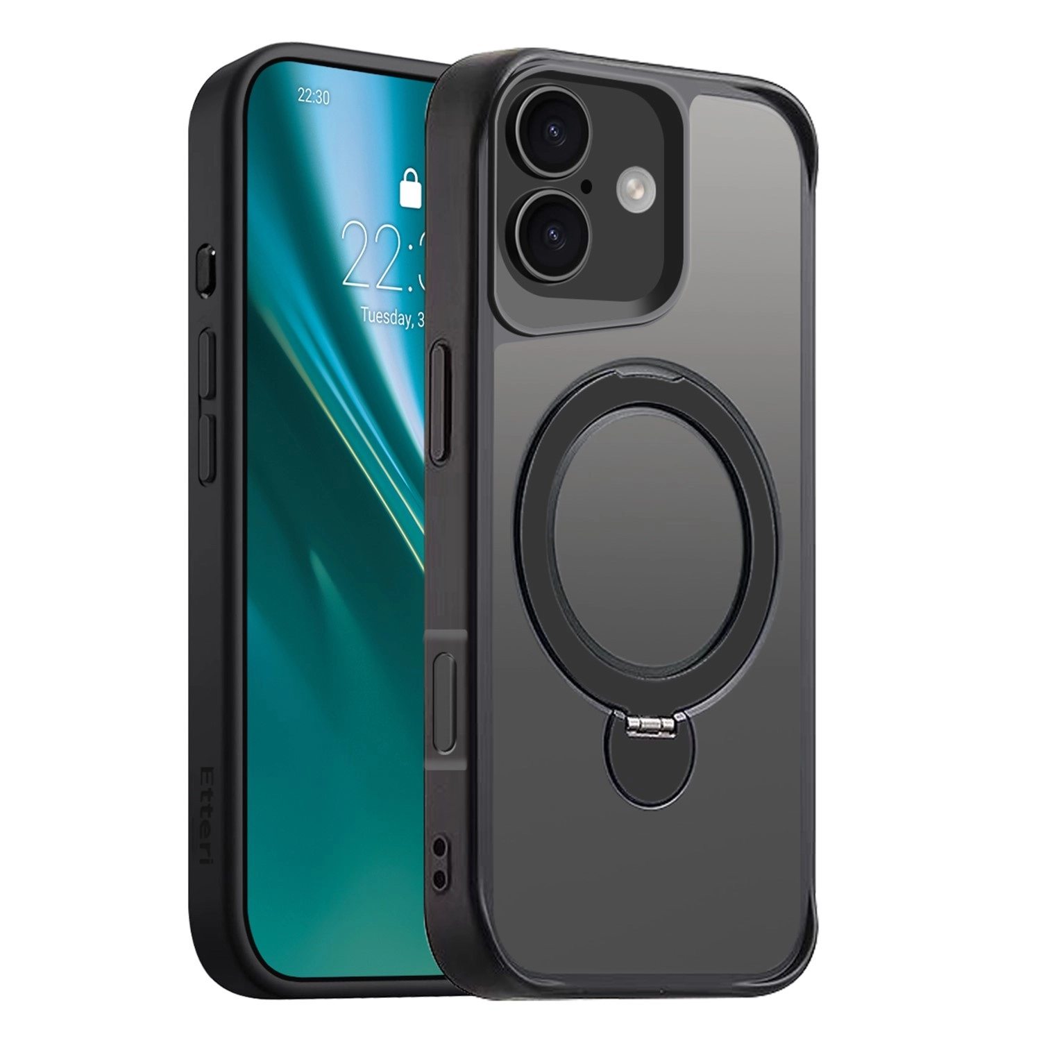 Etui Etteri Matt Mag Ring do iPhone 17 Czarny