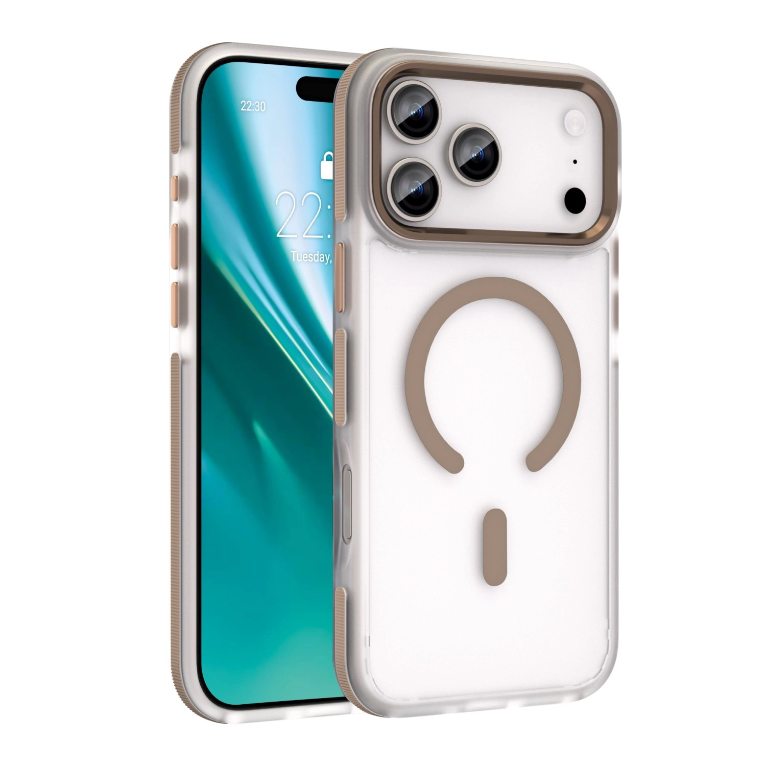 Etui Etteri Icy Mag do iPhone 17 Pro Złoty