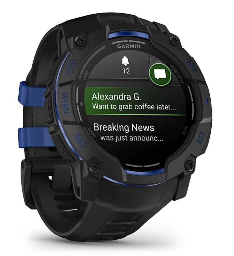 Garmin Instinct 3 50mm GPS Czarno-niebieski