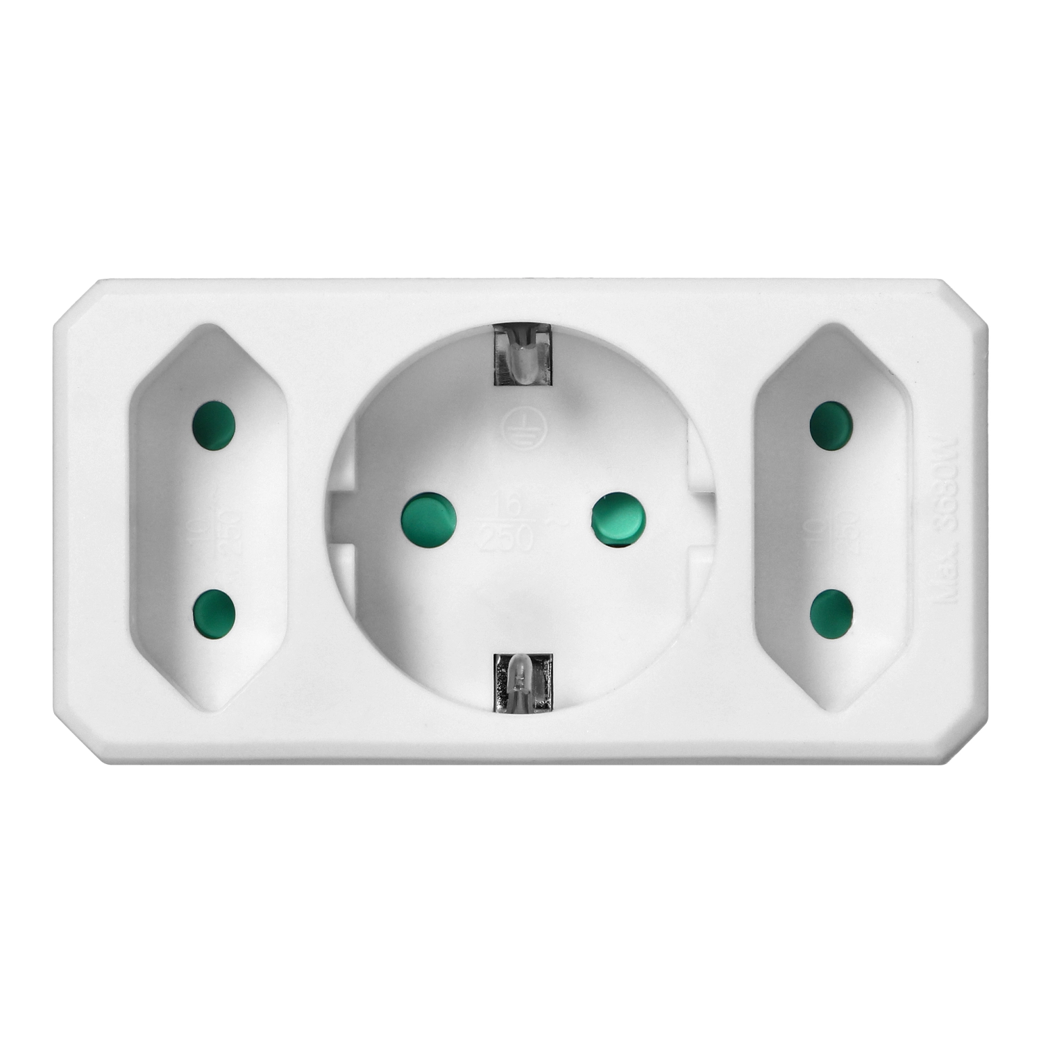 Rozgałęziacz Orno OR-AE-13250(GS) (Schuko) 3 gniazda Biały