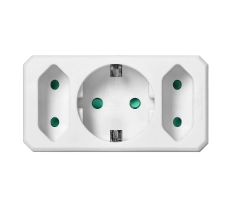 Rozgałęziacz Orno OR-AE-13250(GS) (Schuko) 3 gniazda Biały